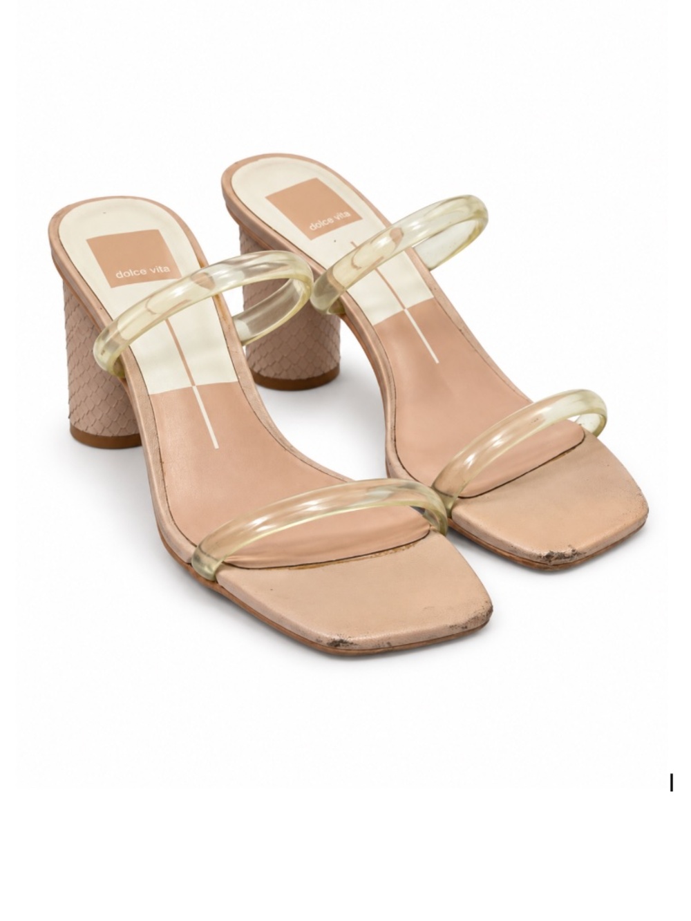 Dolce Vita Clear Strap Block Heel Sandals